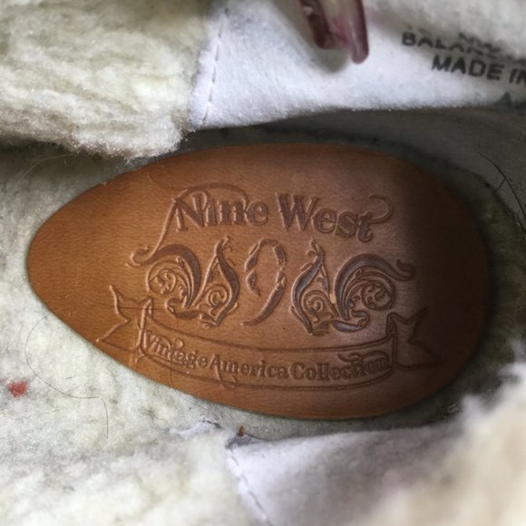 Nine West Jana Jay Ankle Boots Vintage Lace up Brown Size 6 - Picture 6 of 9